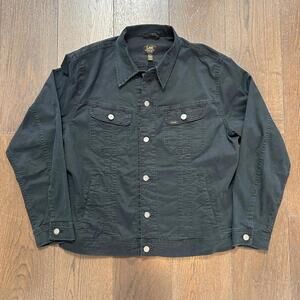 Lee Black Denim Jacket Men's Large Cotton